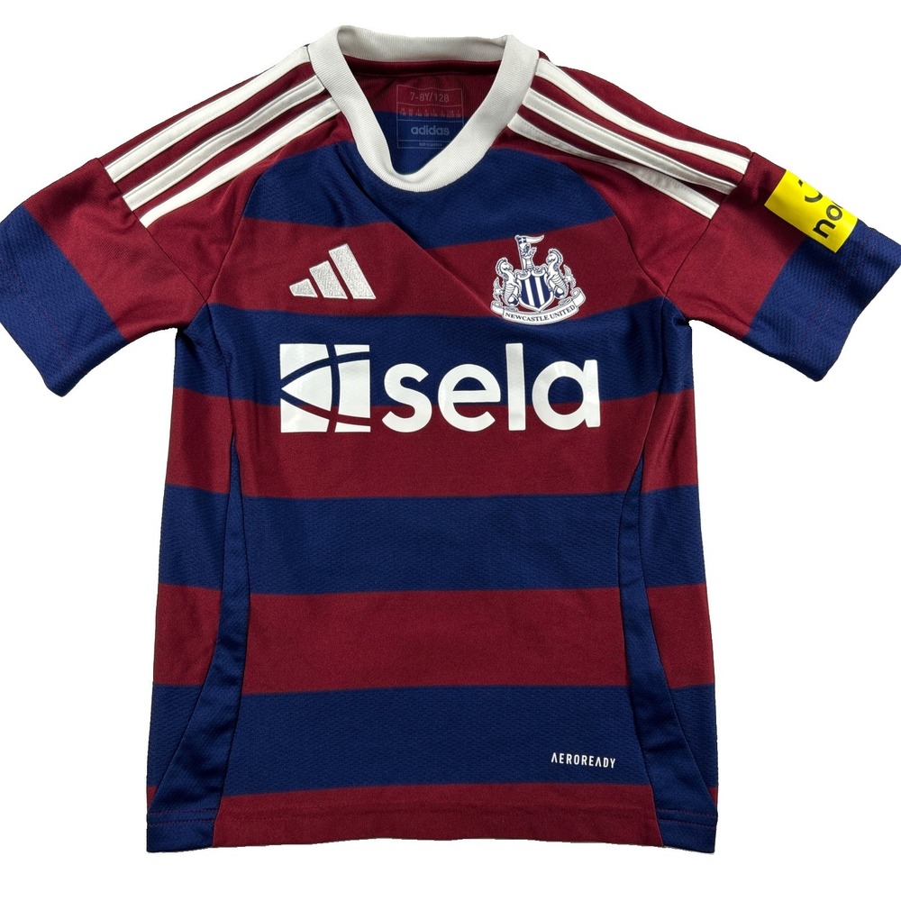 Newcastle United Away Shirt 2024-25 Kids Adidas Sela AEROREADY Jersey 7-8Y/128